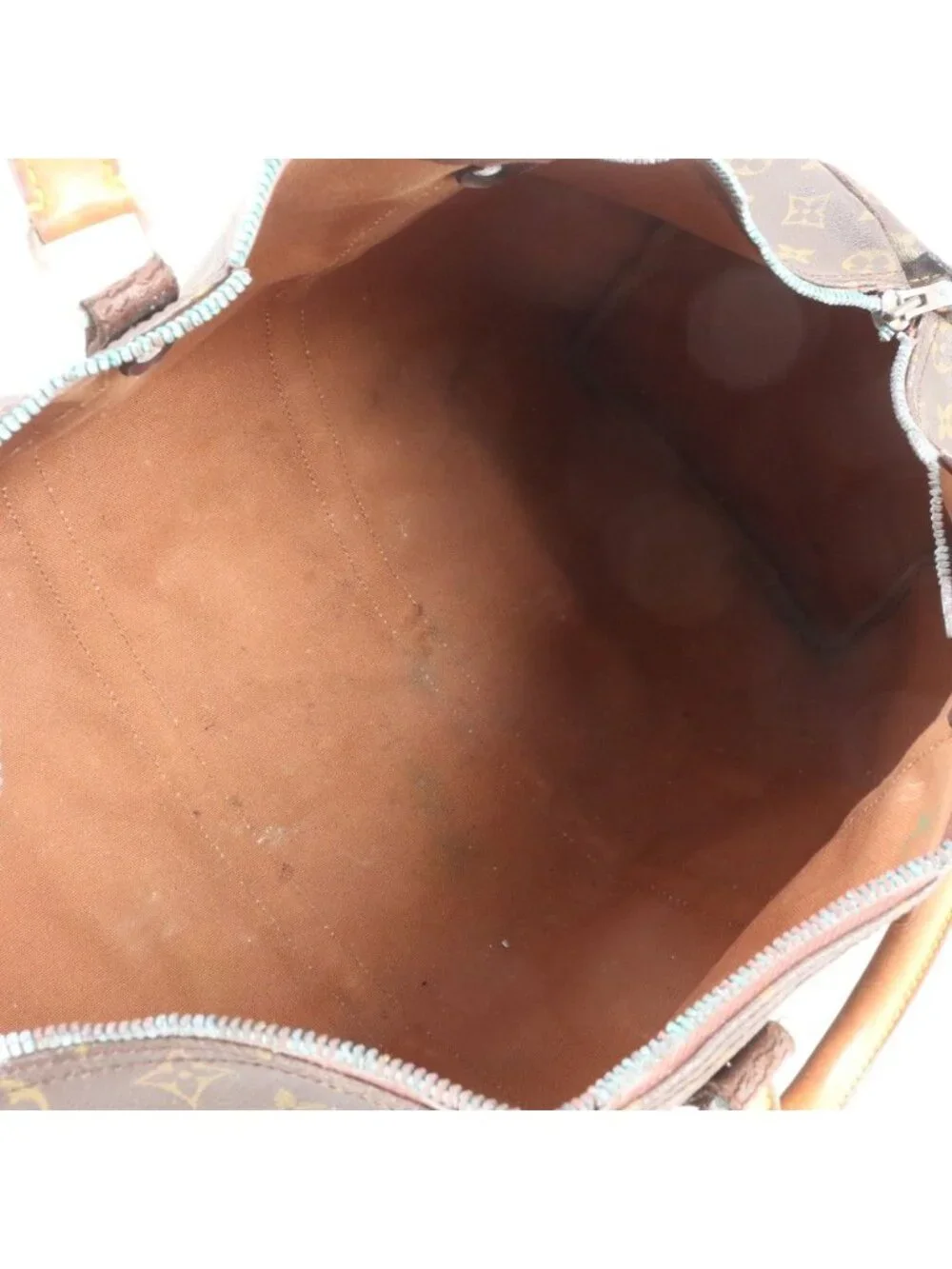 Louis Vuitton Monogram Keepall 50 Leather Boston Bag Tote Carry